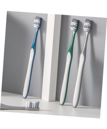 Mobestech 4-Piece Men's Travel Toothbrush Set - Hard Solid Brushes with Large Head & Fine Bristles for Effective Manual Cleaning - Buy Online on GoSupps.com