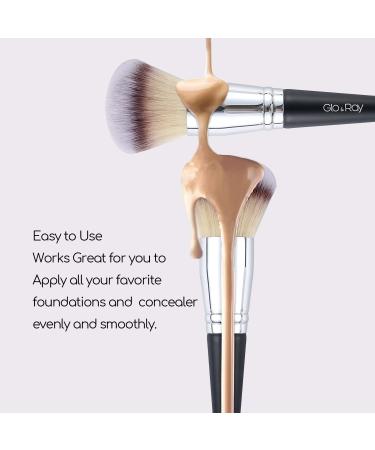 GLORAY Dual Sided Makeup Brushes Set | Professional Foundation & Concealer Brush | Fluffy Soft Bristles for Liquid Cream Powder & Blusher | Large Face Makeup Brush for Flawless Blending - Buy Online on GoSupps.com