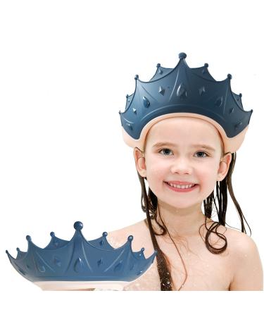 Fusacony shower hood children baby safe shampoo cap baby adjustable shampoo protection shampoo protection for children hair washing without tears for 0-9 years of crown (blue)