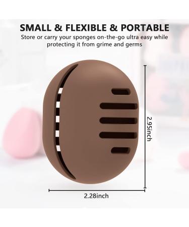 Fauxomor Makeup Sponge Storage | Breathable Silicone Beauty Blender Travel Bag | Universal Fit for All Sizes | Sustainable Cosmetic Tool | Coffee B - 1 Piece - Buy Online on GoSupps.com