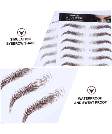 MAGICLULU 5pcs Eyebrow Stickers Temporary Eyebrows 6 Transfer Paper with Soy Ink Shaping Plate 21x15cm Brown - Buy Online on GoSupps.com