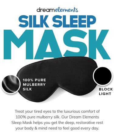 Avinol PM Extra Strength and Dream Elements Sleep Mask | All-in-One Natural Sleep Aid (30 ct) - 100% Pure Mulberry Silk Eye Mask (with Foam Ear Plugs & Anti Snoring Nose Clip) (2 Items) - Buy Online on GoSupps.com