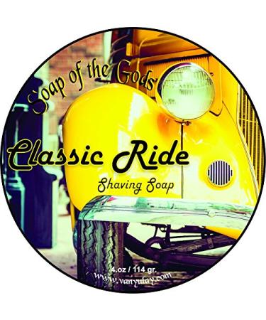 Classic Ride Natural Shaving Soap Nourishing with Grapeseed Oil 4.oz