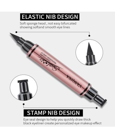 Winged Eye Liner Stamp Eye Liner with Stamp | Waterproof Perfect Wing Cat Eye Liner Long-Lasting Wing Eye Liner Stamp for Eye Face Makeup - Buy Online on GoSupps.com