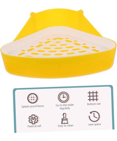 BELLIFFY Box Pet Potty Urinal Guinea Pig Bedding Rabbit Pet Pan Toilet Pet Litter Tray Bunny Toilet Abs White 24.5X18.5cm White - Buy Online on GoSupps.com