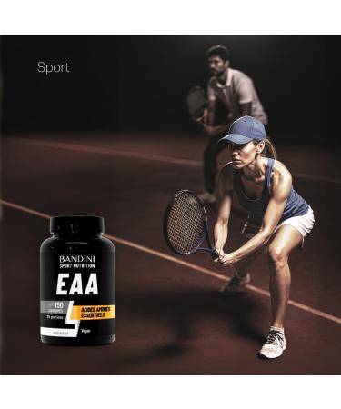 Bandini EAA Essential Amino Acids 150 Comprim s - Apport de 9 Acides Amin s Essentiels (dont BCAA) - Aminos Compl ment alimentaire pour le Sport - Sportifs et Athl tes - Suppl ment Vegan Sans Sucre 150 unit s (neutre) - Buy Online on GoSupps.com