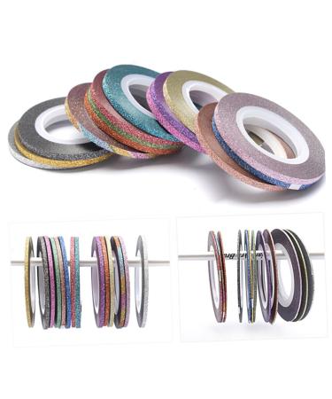 Healeved 60 Pcs Adhesive Line Sticker Flash Tape Color Tape Epoxy Colored Duct Tape Colorful Tape Manicure Sticker Washi Tape Dispenser Decor Gold and Silver Thread Nail Stickers - Buy Online on GoSupps.com