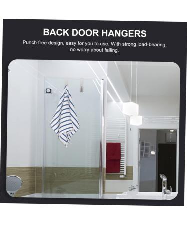Gadpiparty 6 Pcs Bathroom Door Hook Shower Door Coat Hangers Bath Towel Hooks Back Door Hook Storage Coat Hook 17.8X4CMx3pcs Silverx3pcs - Buy Online on GoSupps.com
