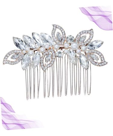 FRCOLOR Set of 2 Hair Comb with Rhinestone Pearls Wedding Hair Jewellery Wedding Hair Accessories Bridal Headpiece Wedding Hair Accessories for Women Tiara Women Hairpin Bridal Combs Rhinestones - Buy Online on GoSupps.com