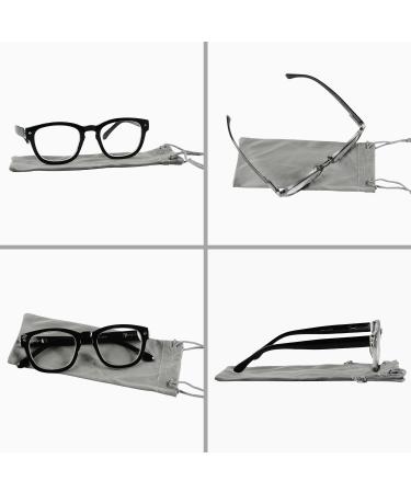 Shop LUR 1.5 Classic Square Reading Glasses for Men - 4 Pack with Comfy Spring Hinges & Stylish Wood Tone Design - International Shipping Available - Buy Online on GoSupps.com