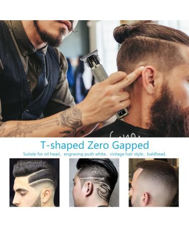 Professional Men's Hair Clipper Beard Trimmer Men's Hair Trimmer USB Rechargeable Portable Electric Shaver LED Screen Suitable for Adults and Barbers - Buy Online on GoSupps.com