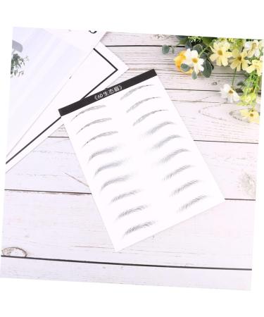 FOMIYES 2 Pairs Adhesive Eyebrow Template Artificial Eyebrow Patch Eyebrow Stickers Makeup Tools 6d Simple 1 count (Pack of 1) Black 003 - Buy Online on GoSupps.com