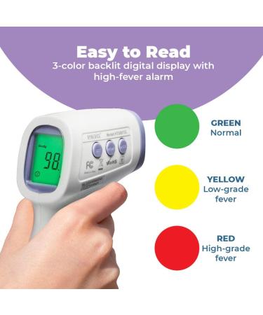 HoMedics Non-Contact Infrared Forehead Thermometer - Fast & Accurate Readings with High-Fever Alert - Buy Online on GoSupps.com
