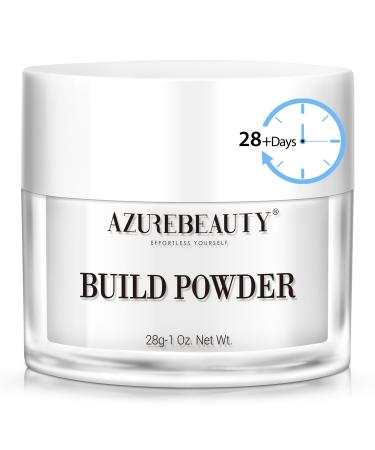 AZUREBEAUTY Clear Dip Powder for Nails Essential Dipping Build Powder for 28+ Long-Lasting Nail Art Manicure Salon DIY at Home with Transparent Crystal Color 28g/1Oz