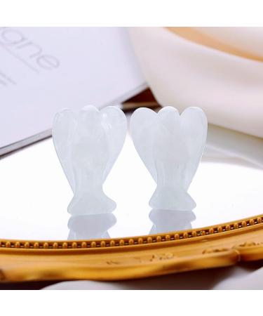 Xiannvxi 38mm Mountain Crystal Guardian Angel - Healing Gemstone Statue Polished Reiki Figure Gift - Buy Online on GoSupps.com