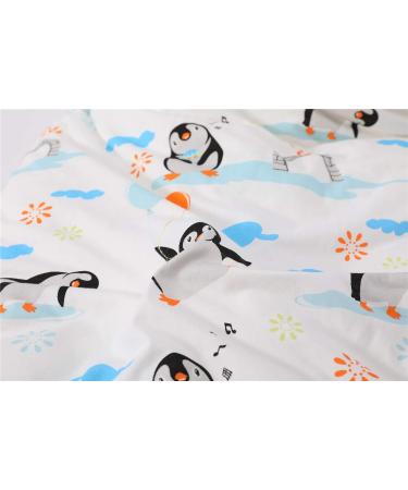 Chilsuessy Blue Penguin Kids Winter Sleeping Bag 3.5 Tog - Adjustable Length, Removable Sleeves - 150cm/6-9 Years - Buy Online on GoSupps.com