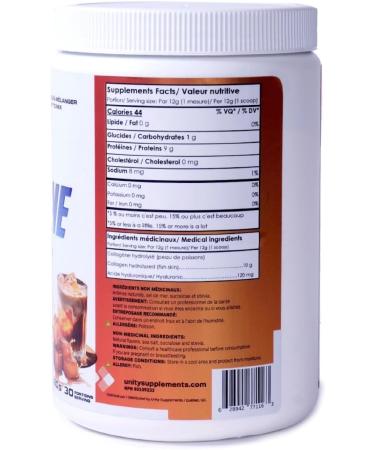 Unity Supplements Marine Collagen Powder with Hyaluronic Acid - Salted Caramel Flavored Coffee Sweetener - 360g 30 Servings - 10g Marine Collagen per Serving - Promotes Skin Nail Hair & Joint Health - Buy Online on GoSupps.com