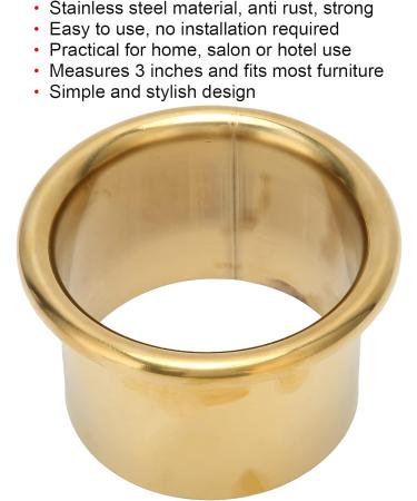 Hair Dryer Holder Insert Firm and Rust Proof Stainless Steel Hair Dryer Stand for Bathroom Hotel Hairdressing Salon(Golden) - Buy Online on GoSupps.com