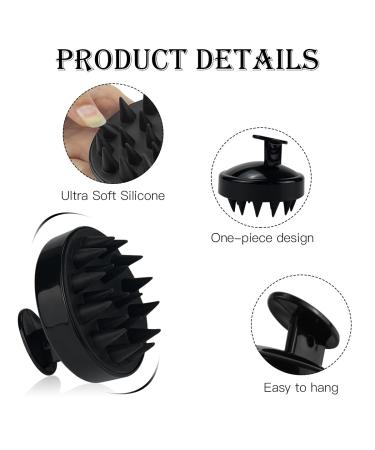 4-Piece Silicone Scalp & Shampoo Brush Set | Stimulate Hair Growth | Wet & Dry Head Massage Brushes - Buy Online on GoSupps.com