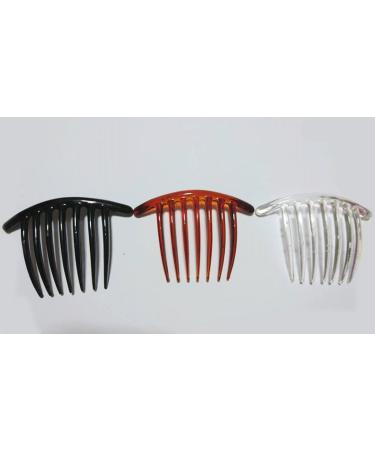 3 PCS French Twist Hair Comb Classic Color Mix 7 Tooth Deluxe for Elegant Updos - Buy Online on GoSupps.com