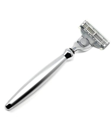 Edwin Jagger Bulbous Chrome Handle for Gillette Mach3 Razor - Premium Shaving Accessory for a Luxurious Experience - Buy Online on GoSupps.com