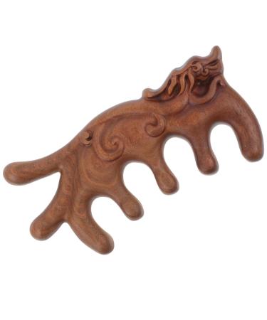 Patkaw wooden massage comb Broad tooth scalp massager retro-decorative kamm gua-sha massage tool Manual fatigue lords acupuncture massager