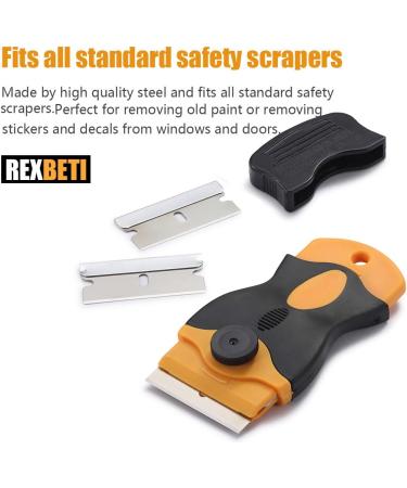 REXBETI 100PCS Single Edge Razor Blades  Industrial Scraper Razor Blades  One Edge Razor Blade  Replacement Box Cutter Blades  Suitable for Removing Labels  Decals  Stickers 100pcs blades - Buy Online on GoSupps.com