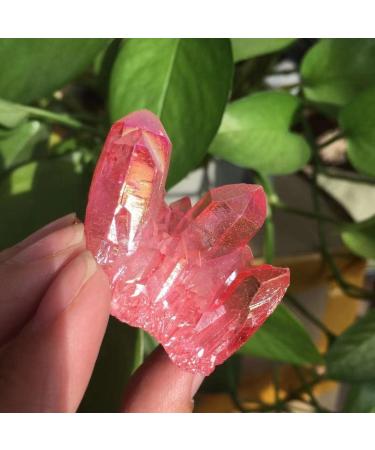 Crystal Rough Specimen Healed 70g Natural Crystal Quartz Cluster Colourful Specimen Electroplating Coated Reiki Stone Home Decoration Craft As a Gift - Buy Online on GoSupps.com