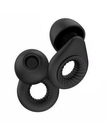 Ear Plugs for Noise Reduction Reusable High Fidelity Earplugs for Concerts Musicians Motorcycles Study Parent Party Flights & Noise Sensitivity 25-30dB Noise Cancelling Black