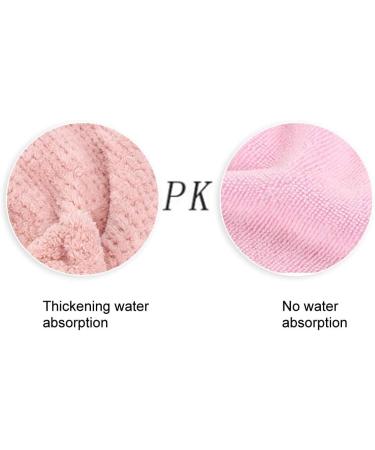 Filfeel Hair Drying Cap - Super Absorbent Coral Fleece Quick-Drying Make-Up Hat for Swimming - Pink (9.4in x 10.2in) - Buy Online on GoSupps.com