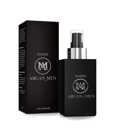 VoilaVe Argan Oil For Men | Anti Aging Oil For Face  Body & Beard Oil for Men | Organic Argan Oil | USDA Certified Oil For Face Nails & Body Massage | Sandalwood Oil For Hair Growth | 4 Oz