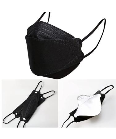 50PCS KF94 Black Disposable Face Masks Mix-Navy 4-Ply Protection 3D Face Shield for Adults - Buy Online on GoSupps.com