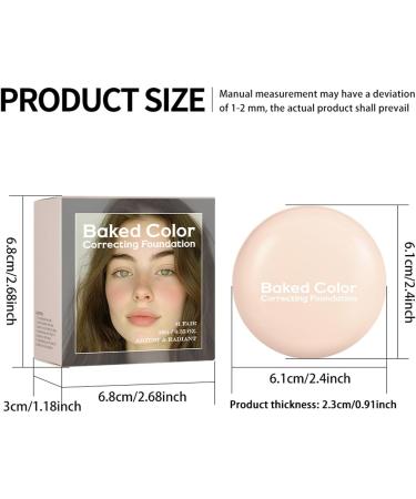 Baked Foundation Contour Palette Powder Anti-Shine Concealer Natural Radiance Nose Integrated Mirror - Buy Online on GoSupps.com