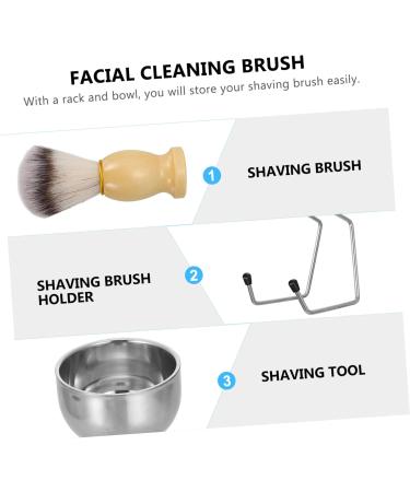 Minkissy 3 Sets Shaving Brush Set - Stainless Steel Badger Brush Head - 3 Colors - Grooming Tools for Men - 11.2x8.1cm - Buy Online on GoSupps.com