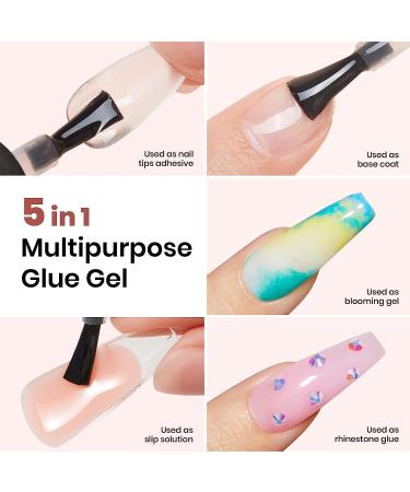 Beetles Easy Gel Tips Nail Extension Kit 5 In 1 Nail Glue Gel Base Coat with Pre-shaped Medium Almond Nails and UV LED Nail Lamp Acrylic Nail Clipper for Gel Art Polish DIY Manicure - Buy Online on GoSupps.com