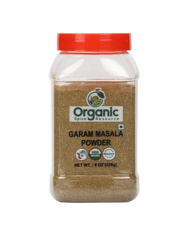 Organic Garam Masala | 8 oz (226g) | USDA Organic Approved | Vegan | Non-GMO, All Natural Blend - 100% Raw from India, by SHOPOSR 8 Ounce (Pack of 1)