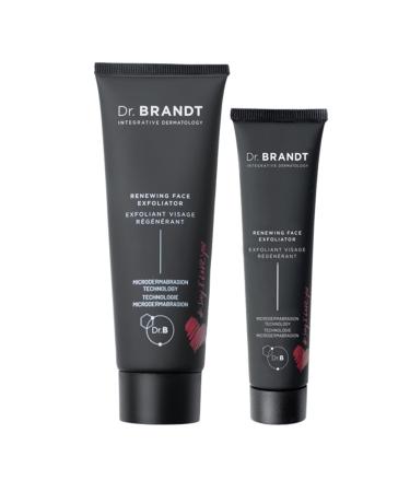 Dr. Brandt Microdermabrasion Renewing Face Exfoliator - Reduces Dull Skin Uneven Texture Fine Lines Acne Scars and Wrinkles - Full (21. oz) + Mini (0.35 oz)