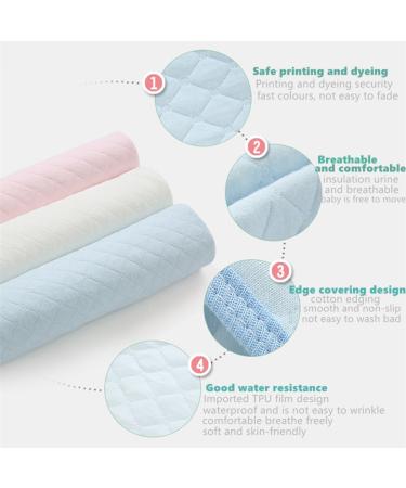 Alumuk Baby Infant Waterproof Mattress Pad - Ecological Cotton Washable & Reusable 3 Pack (70x120 cm) - Ideal for International Shipping - Buy Online on GoSupps.com