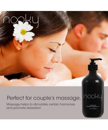 Nooky 16oz Massage Oil with Fractionated Coconut Oil - Unscented - Buy Online on GoSupps.com
