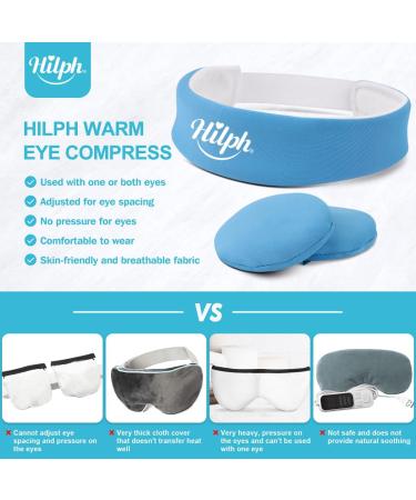 Hilph Heated Eye Mask for Dry Eyes Microwave Activated Warm Eye Compress for Dry Eyes Blepharitis & Stye Eye Treatment Microwave Eye Mask Moist with Pastable Inner Pack for Puffy Eyes Blue-removable - Buy Online on GoSupps.com