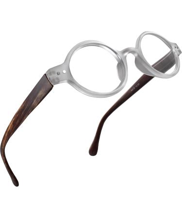 Clear Small Retro Round Reading Glasses for Men & Women - Vintage Style Durable & Comfy - 0.5x Readers Perfect for All Face Shapes - Buy Online on GoSupps.com