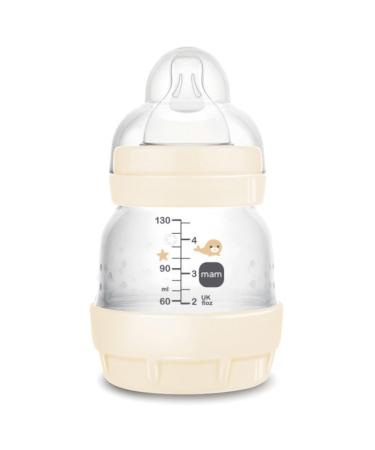 Mam Easy Start Anti-Colic Baby bottle 0 months extra slow flow (130 ml) cotton-bottle for reducing colic and complaints of the baby-baby bottle compatible for breastfeeding