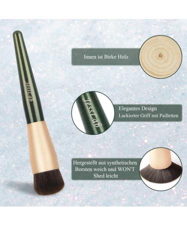 Jesslab Foundation Brush - Wooden Handle Profi Makeup Brush for Smooth Liquid & Cream Foundation | Synthetic Bristles - Buy Online on GoSupps.com