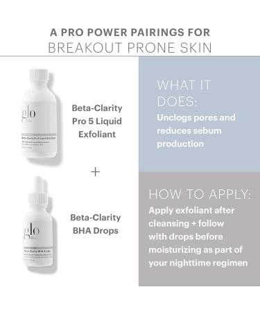 Glo Skin Beauty Beta-Clarity Pro 5 Liquid Exfoliant, 1.8 Fl Oz - AHA + BHA Clarifying and Balancing Exfoliant Treatment 1.8 Fl Oz (Pack of 1) - Buy Online on GoSupps.com