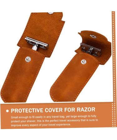 Fomiyes Men's Razor Case - Travel Leather Organizer for Razors | 2-Piece Set - Buy Online on GoSupps.com