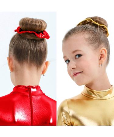 Kepblom 12-Piece Shiny Metallic Scrunchies - Ponytail Holders for Girls - Multi-Color - Pack of 1 - Buy Online on GoSupps.com