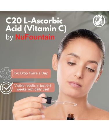 NuFountain C20 HAND CRAFTED 20% L-Ascorbic Acid Serum. 1 Fluid Ounce. Made Fresh When Ordered - Buy Online on GoSupps.com