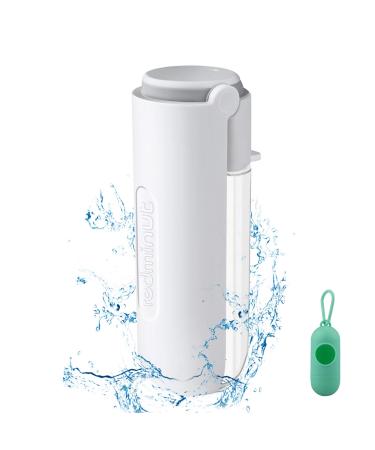 KQPIINW Dogs water bottle 420ml portable pet drinking bottle dog cats bottle spout -safe pet water bottle ideal for walking hiking running areas for on the go (white)