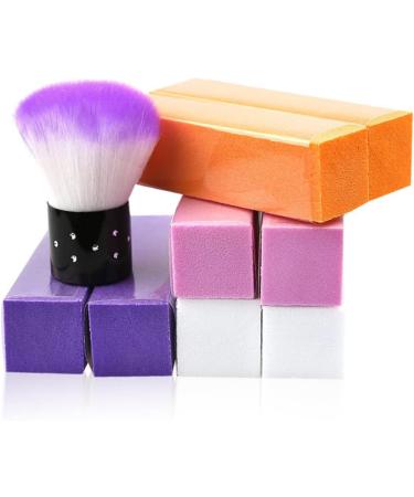 Housoutil 1 Set Nail Art Brush Manicure Kit Mushroom Cleaning Brush Headbands for Lash Extensions Nail Dust Collector Buffing Block Sanding Nail Gel Nails Gel Sponge Purple High Elasticity 6.3x2.7cm Purple - Buy Online on GoSupps.com