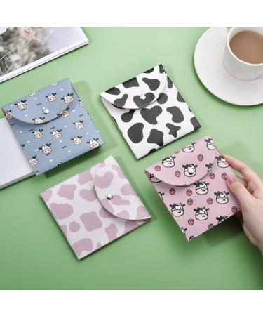 Creative Tampon Storage Bag Set - 2 Pieces Cartoon Menstrual Organizer - Portable Pink 4.7x4.7in - Buy Online on GoSupps.com